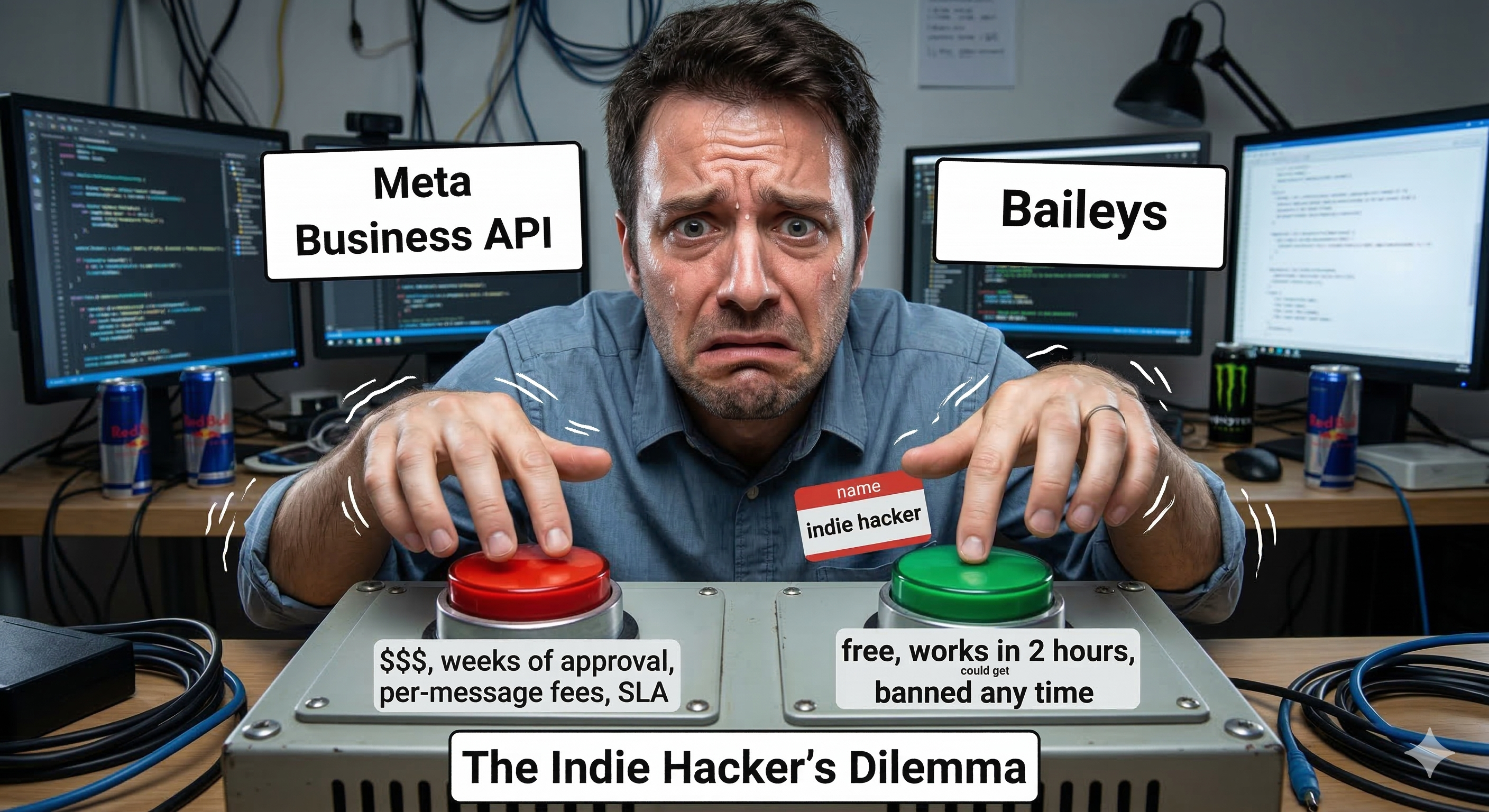 Business API vs Baileys — the indie hacker's dilemma